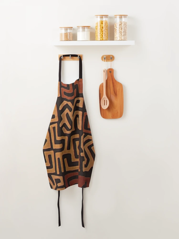 Thumbnail 4 of 6, Apron, African mudcloth pattern designed and sold by Rakos-Merch.