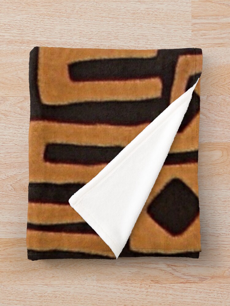 Alternate view of African mudcloth pattern Throw Blanket