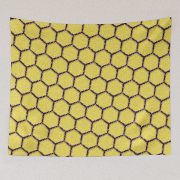 Aperçu de l'œuvre Bee Hive Motif jaune et gris créée et vendue par MariusMunteanu.