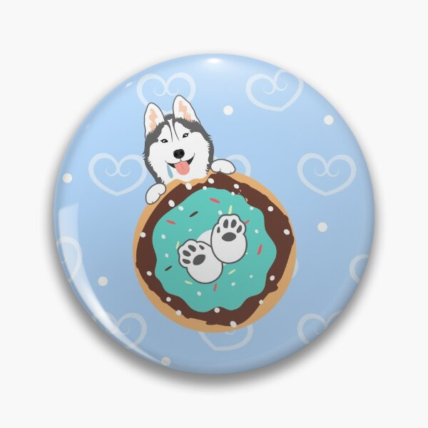 Item preview, Love Siberian Husky Dog and Donut designed and sold by Lulupainting.
