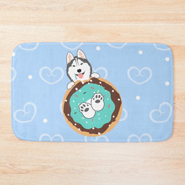 Item preview, Love Siberian Husky Dog and Donut designed and sold by Lulupainting.