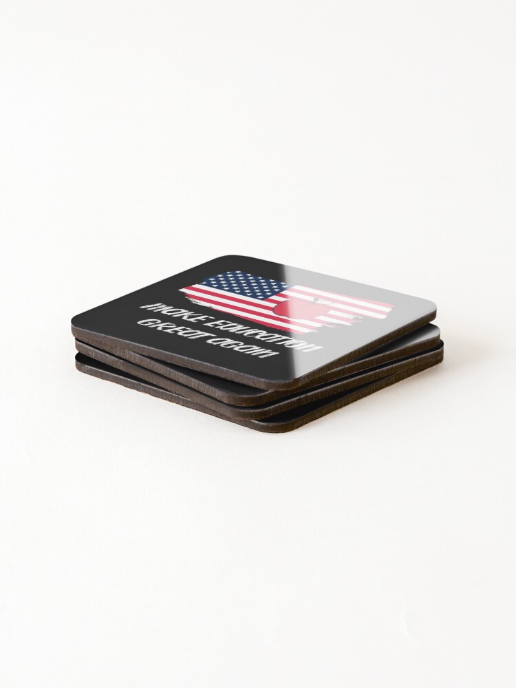 Thumbnail 4 of 5, Coasters (Set of 4), Make Education Great Again  designed and sold by DesignsofNote.