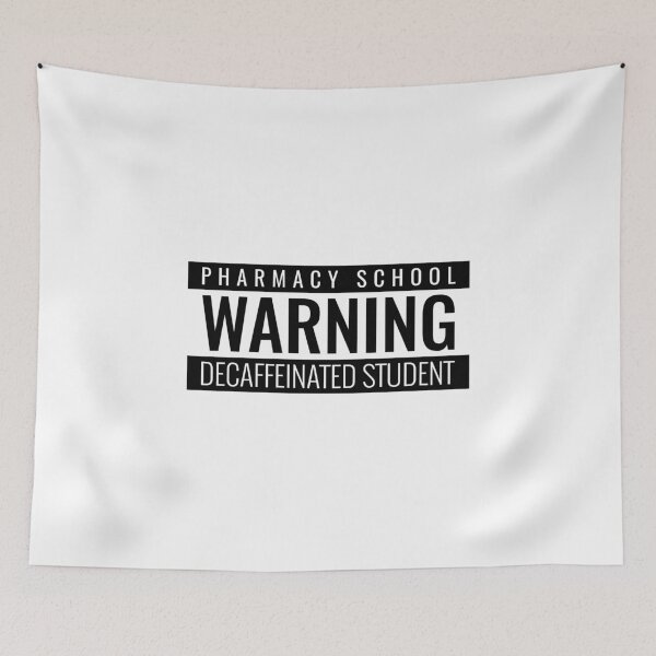 Item preview, Pharmacy school, Warning: decaffeinated student designed and sold by CraftsforKai.