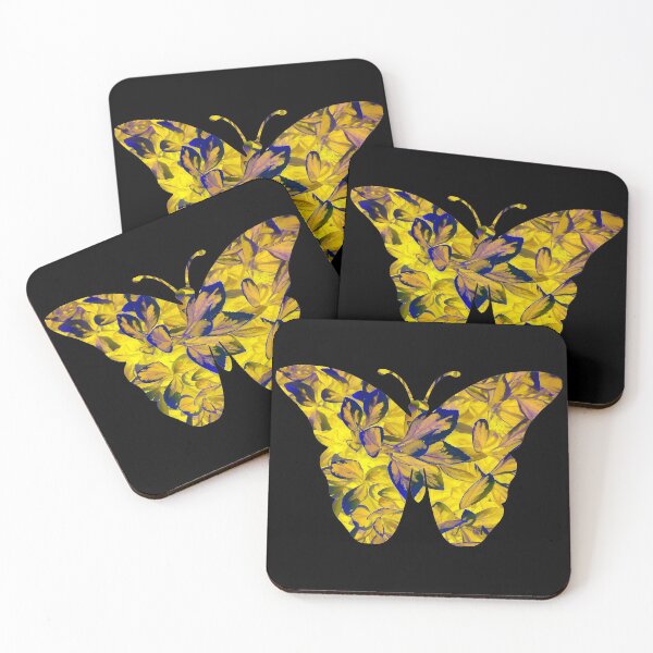 Item preview, Gold and Blue Leaves designed and sold by ChibiKolossus.