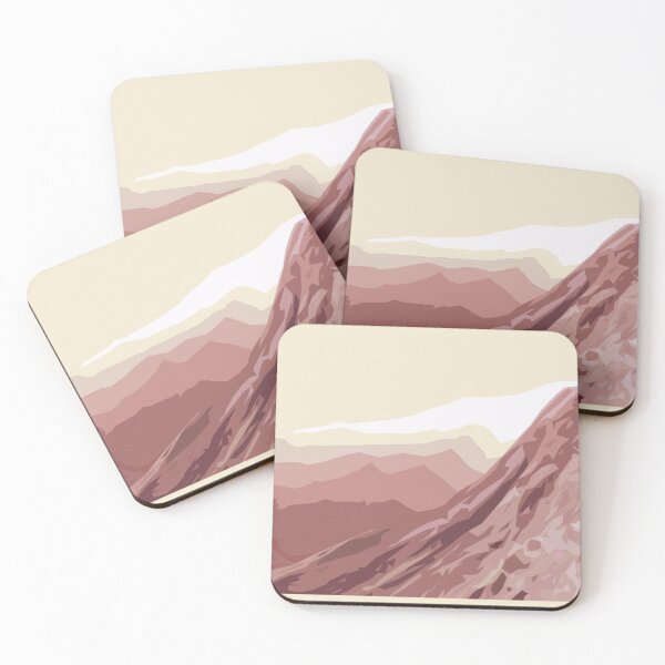 Item preview, Outdoor mountains rocks landscape pastel illustration - nature designed and sold by MadandMean.