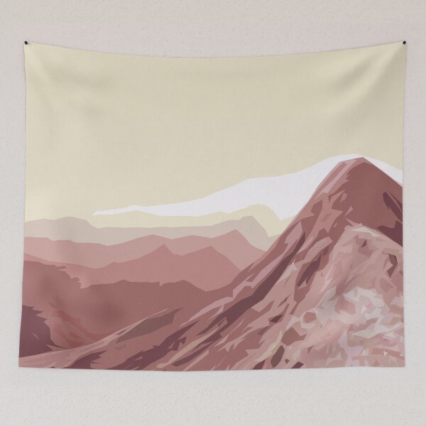Item preview, Outdoor mountains rocks landscape pastel illustration - nature designed and sold by MadandMean.