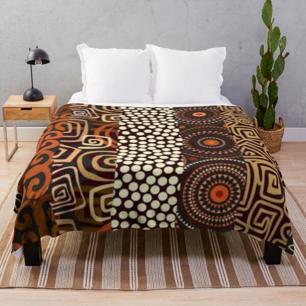 African ethnic pattern Throw Blanket