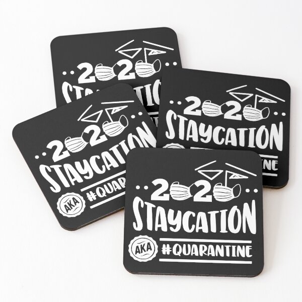Item preview, Staycation AKA Quarantine (white version) designed and sold by kickwear-com.