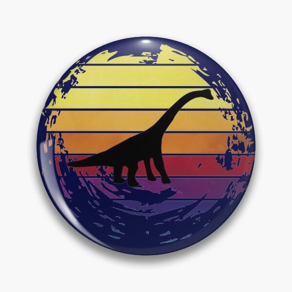 Item preview, Dinosaur brachiosaurus animal on retrostyle retro background designed and sold by ChatterFox.