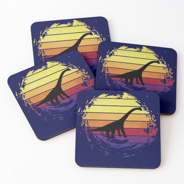 Item preview, Dinosaur brachiosaurus animal on retrostyle retro background designed and sold by ChatterFox.