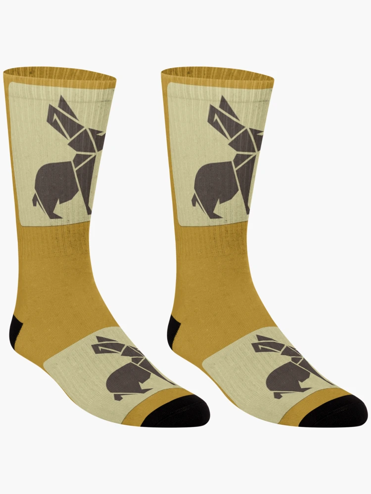 Thumbnail 3 of 5, Socks, Geometric Rabbit designed and sold by FOX1999-Design.
