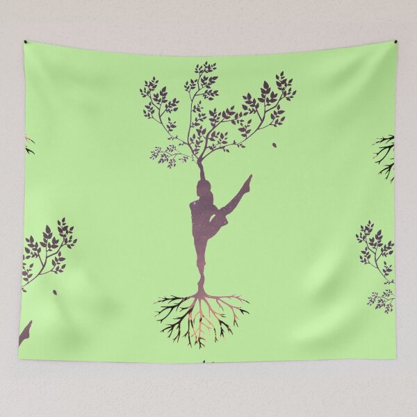 Item preview, Yoga Woman Tree Roots - Bird of Paradise Pose designed and sold by GoldyMaster07.