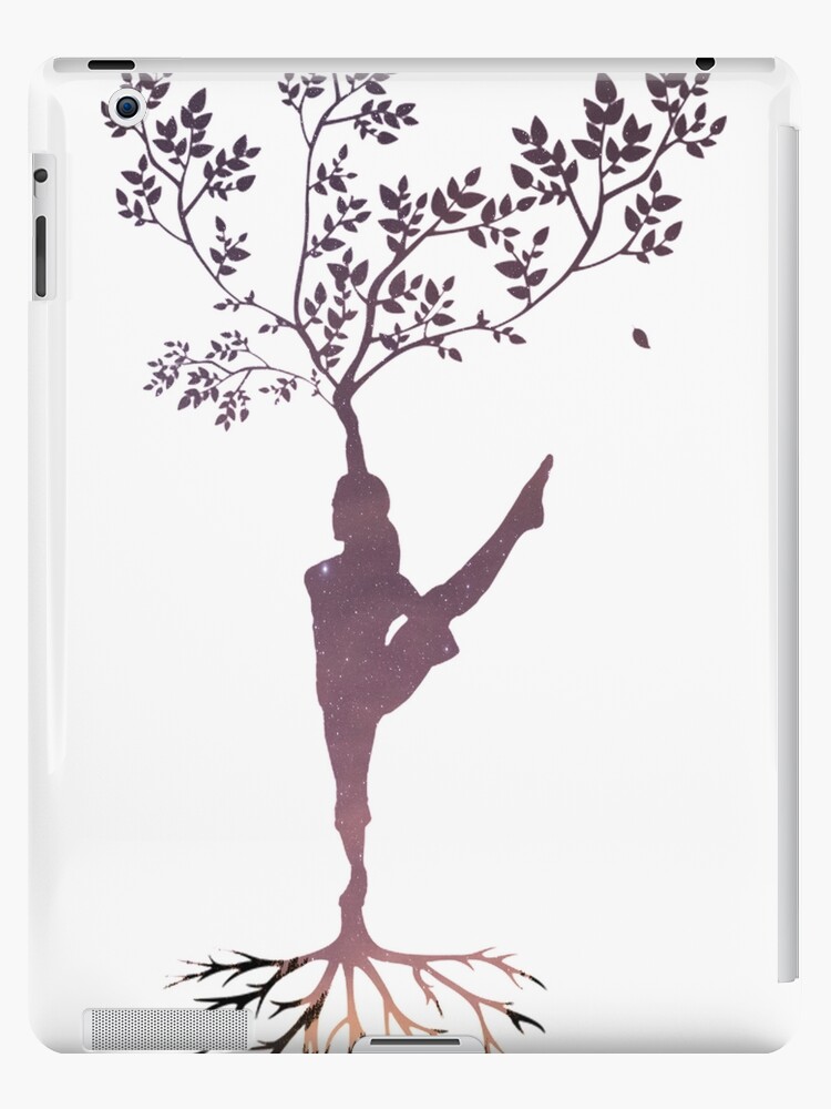 Funda y vinilo para iPad «Raíces de árbol de mujer de yoga - Postura de ave  del paraíso» de GoldyMaster07 | Redbubble