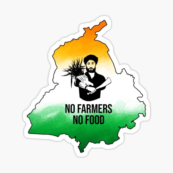 punjabi-farmers-no-farmers-no-food-sticker-for-sale-by-dvcreations