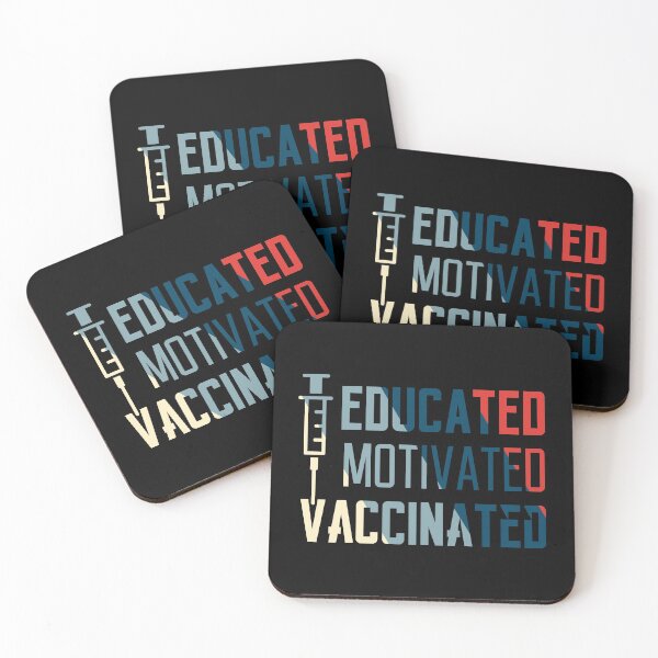 Item preview, Educated Motivated Vaccinated designed and sold by AmethystMurad.