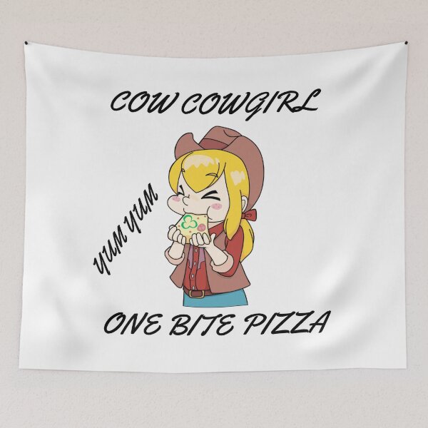 Item preview,  cowgril one bite pizza (white) designed and sold by cute105.