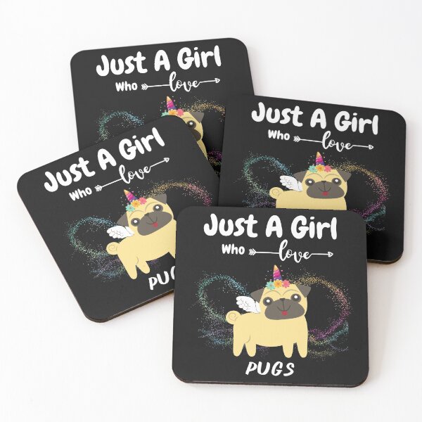 Item preview, Solo una chica que ama a los pugs Cute Pug Unicorn designed and sold by Sujitra  Romyen.