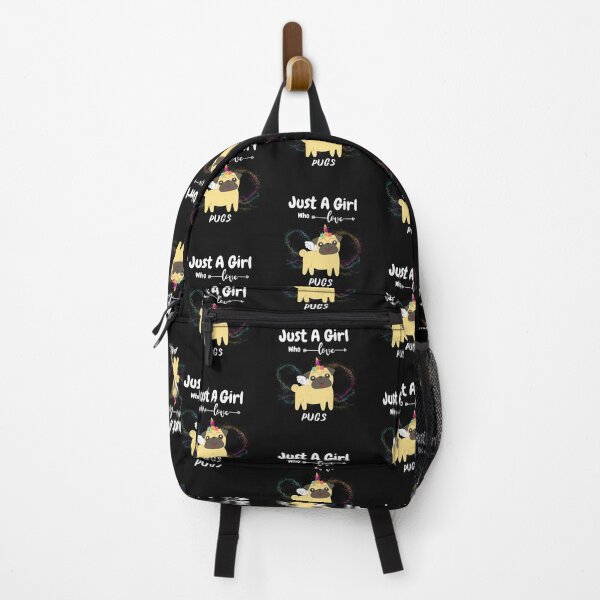 Item preview, Just A Girl Who Loves Pugs Cute Pug Unicorn designed and sold by Sujitra Romyen.
