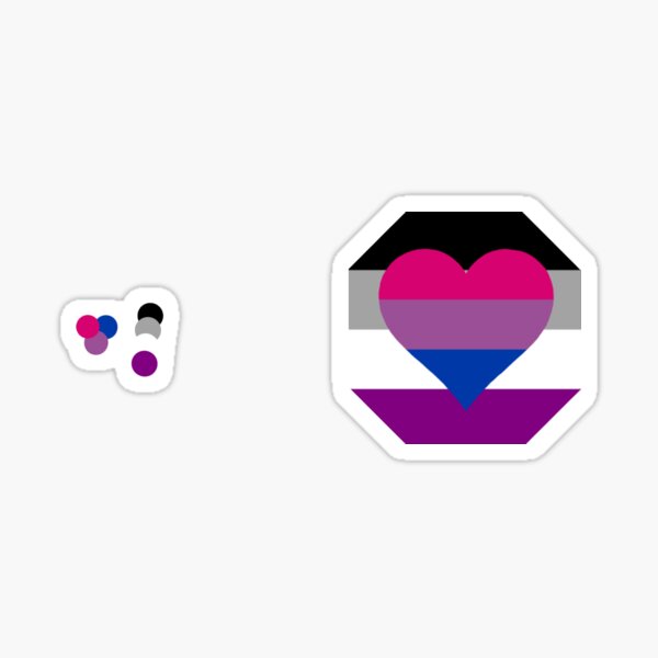 Aperçu de l'œuvre Fierté asexuée biromantique créée et vendue par SunAtDaybreak.