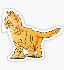 Orange Tabby Kitten Graphic Sticker