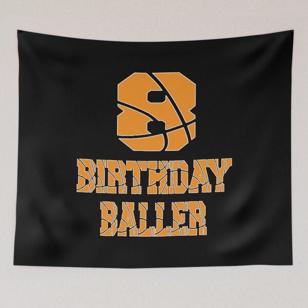 Item preview, 8th Birthday Baller Boy 8 Years Old Basketball Themed Party graphic designed and sold by Grabitees.