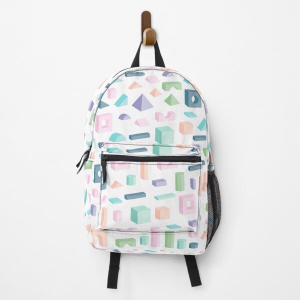 Item preview, Pastel colored wooden isolated toy building blocks. Vector seamless isometric pattern designed and sold by Familyshmot.