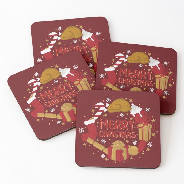 Item preview, Merry Christmas Gifts Turkey Stocking Lettering Digital Illustration designed and sold by AlmightyClaire.