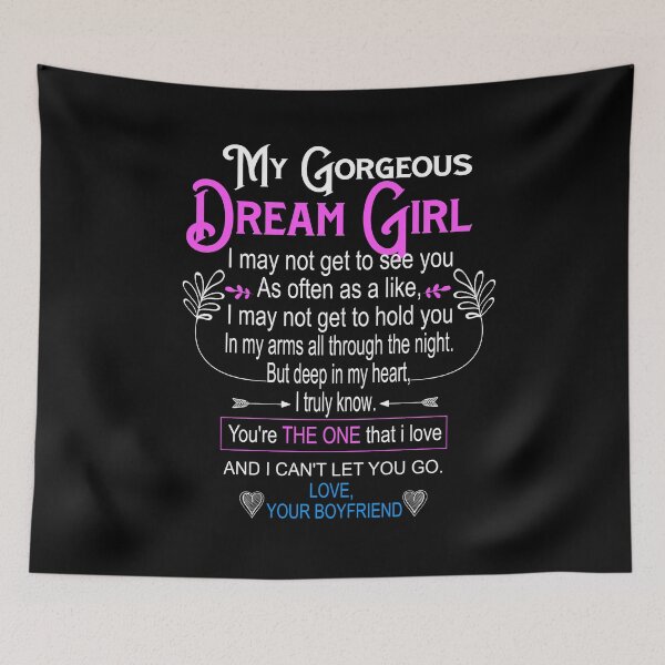 Item preview, To Gorgeous Dream Girl : Valentines Day Gifts for Girlfriend Sweetheart Wifey Wife Lover Girl Honey Couples Gifts for Girlfriend From Boyfriend designed and sold by NiceTee21.