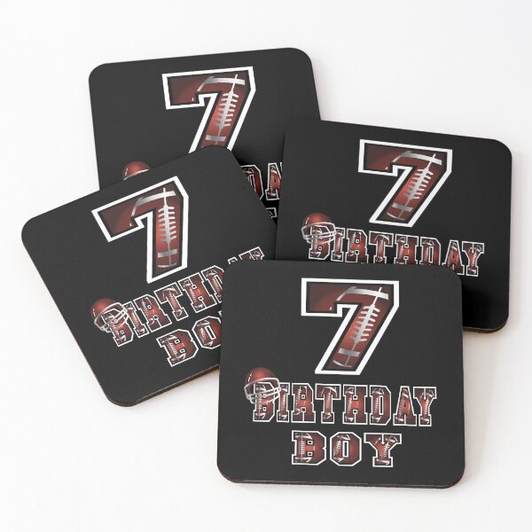 Item preview, 7th Birthday Boy 7 Years Old Football Lover Theme Party graphic designed and sold by Grabitees.
