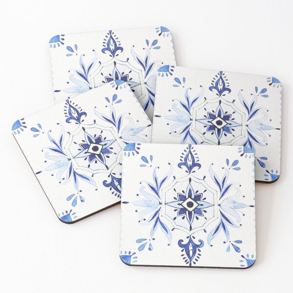 Item preview, Vintage Blue White Tile designed and sold by mirtoth.