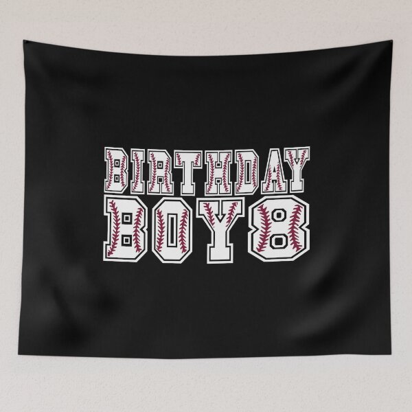 Item preview, 8th Birthday Boy 8 Years Old Baseball Theme Lover Party print designed and sold by Grabitees.