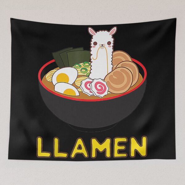 Item preview, Llamen Llama Ramen Noodle Japanese Anime Kawaii Gift designed and sold by MotorLykan9k.