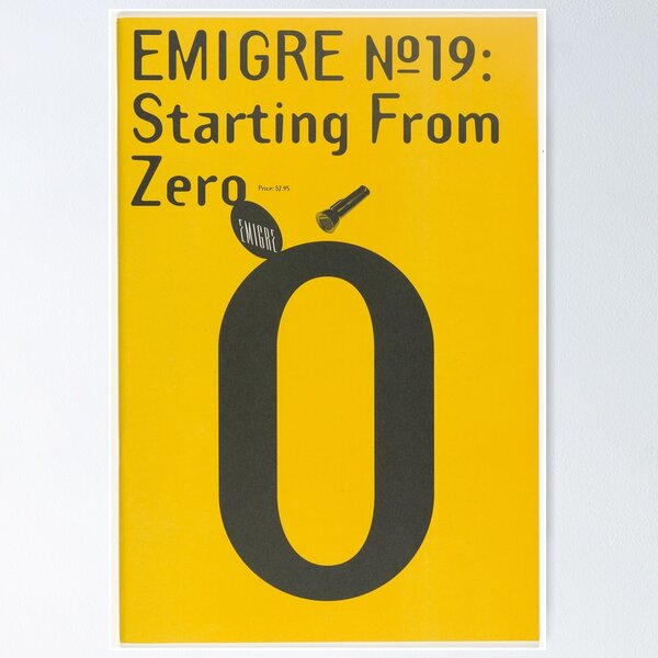 Item preview, Emigre Magazine #19 – Vintage Graphic Design Cover Print designed and sold by CenturyArt.
