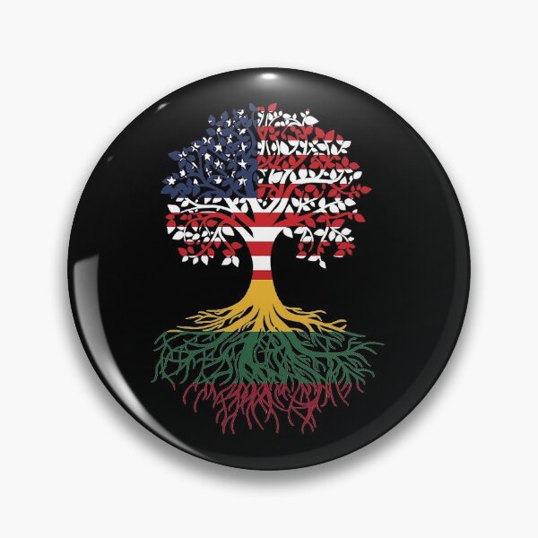 Item preview, Lithuanian Roots American Grown Tree Flag  designed and sold by MotorLykan9k.
