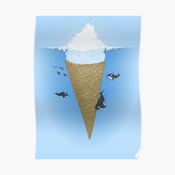 Hidden part of Icebergs Póster