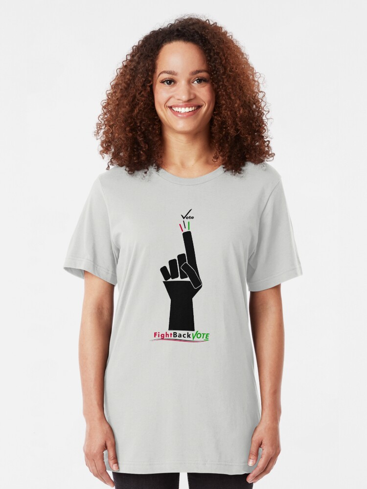 Alternate view of FIghtBackVote.com3 Slim Fit T-Shirt