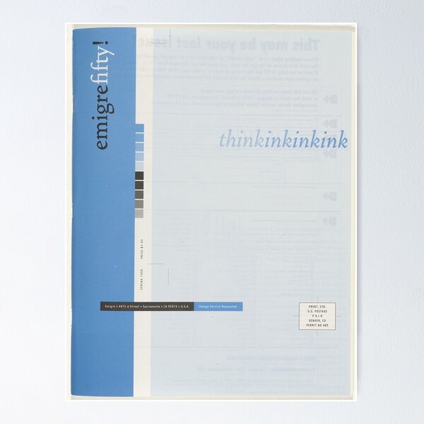 Item preview, Emigre Magazine #50 – Vintage Graphic Design Cover Print designed and sold by CenturyArt.
