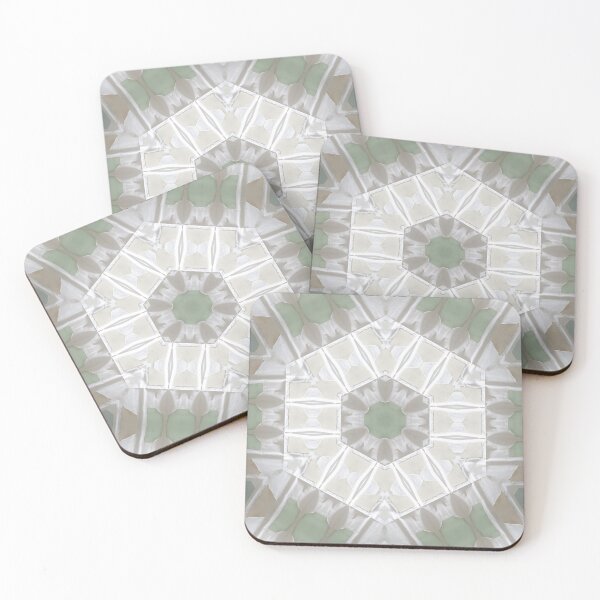 Item preview, Green Peace  Soft White Tiled Surface Pattern Artist Jenny Meehan  designed and sold by Jenny Meehan Art Prints and Patterns  .