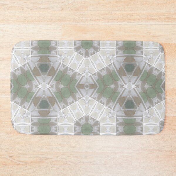 Item preview, Green Peace  Soft White Tiled Surface Pattern Artist Jenny Meehan  designed and sold by Jenny Meehan Art Prints and Patterns  .