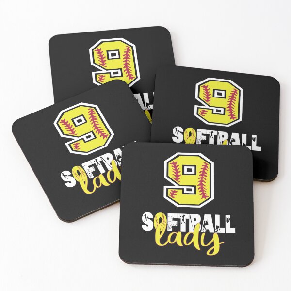 Item preview, 9th Birthday Softball Lady Girl 9 Years Old Softball Lover print designed and sold by Grabitees.