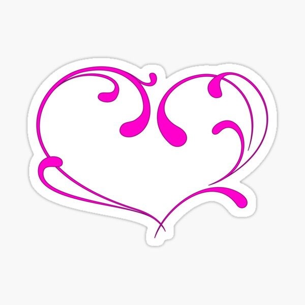 Floral heart in pink Sticker