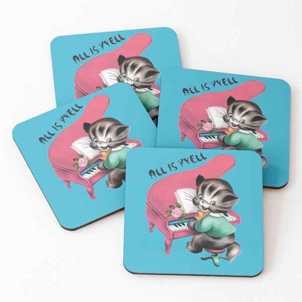 Item preview, ALL IS WELL Inspirational Pink Piano Playing Cat designed and sold by OneChange.