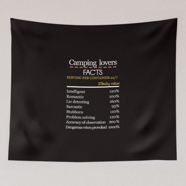 Item preview, Camping lovers facts designed and sold by DR-STORE.