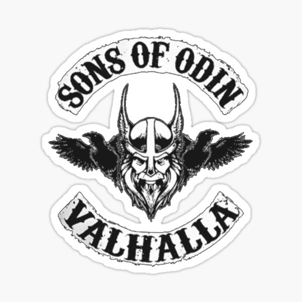 Download Viking Odin With Hugin And Munin Sticker By Anziehend Redbubble