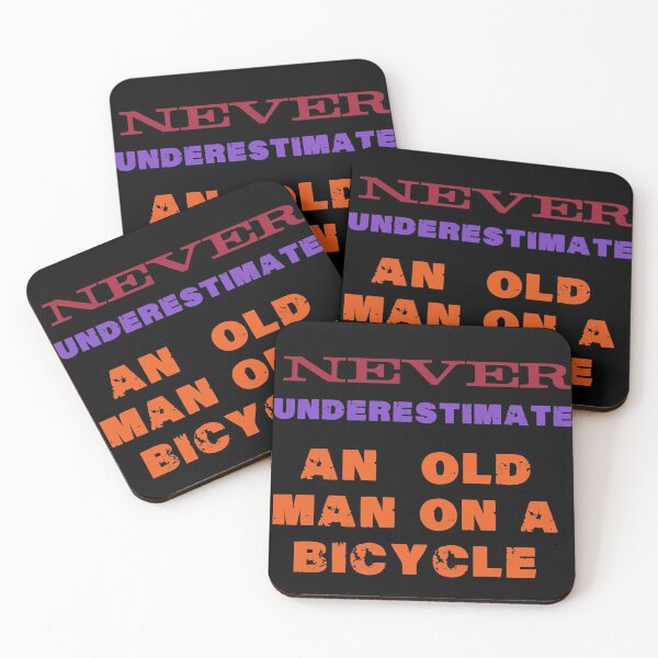 Item preview, Never Underestimate An Old Man On A Bicycle designed and sold by The Full Cart.