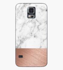 Rose Gold Marmor Hülle & Klebefolie für Samsung Galaxy