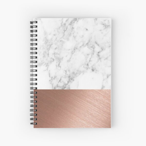 Rose Gold Marble Spiral Notebook