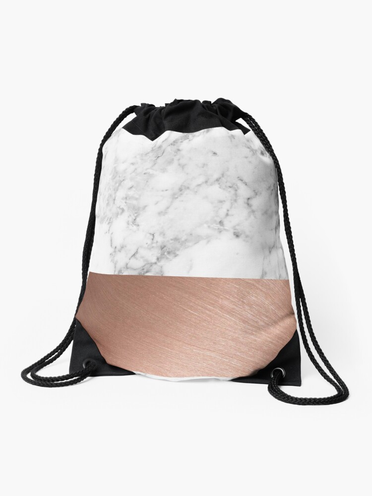 rose gold marble luggage