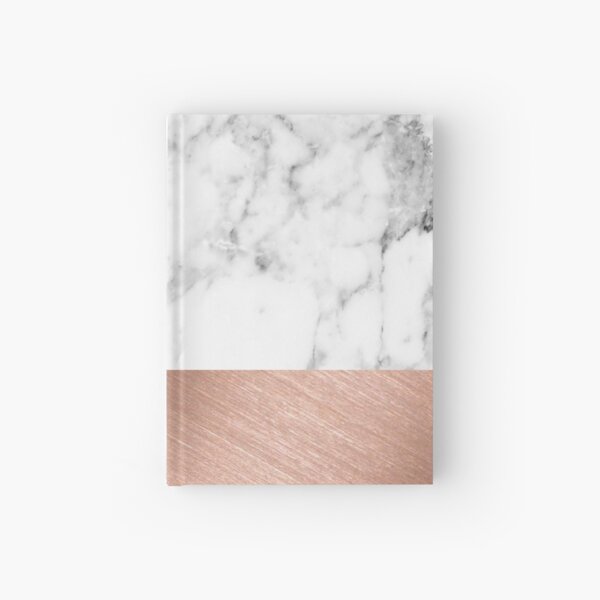 Rose Gold Marble Hardcover Journal