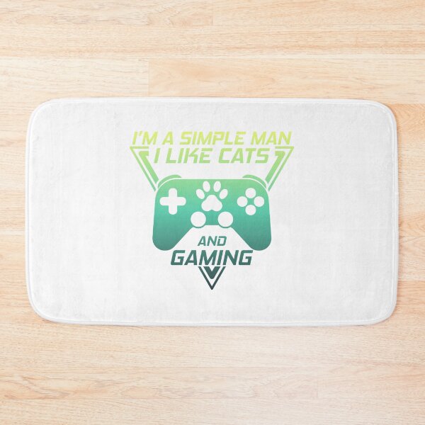 Item preview, I'M A SIMPLE MAN I LIKE CATS AND GAMING, FUNNY GAMER CATS LOVER designed and sold by TheFirstOne.